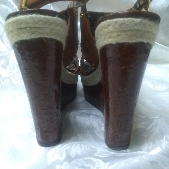 Jessica Simpson Gena Brown Leather Wedge Platform - Picture 6 of 8